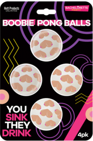 Boobie Beer Pong Balls 4-Pack HOTT PRODUCTS