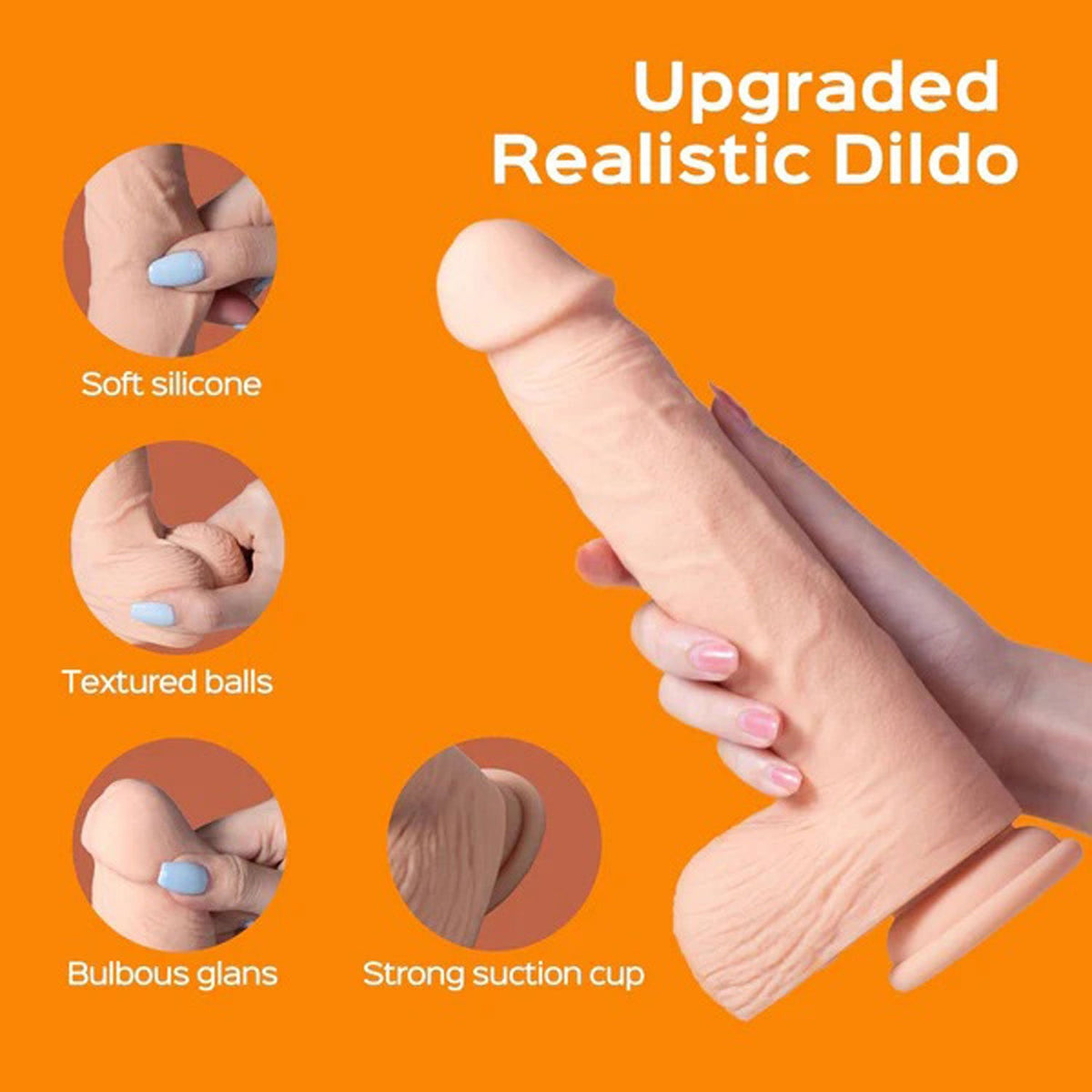 Kenzo-App Controlled 9.5" Big Realistic - Thrusting Dildo HONEY PLAY BOX