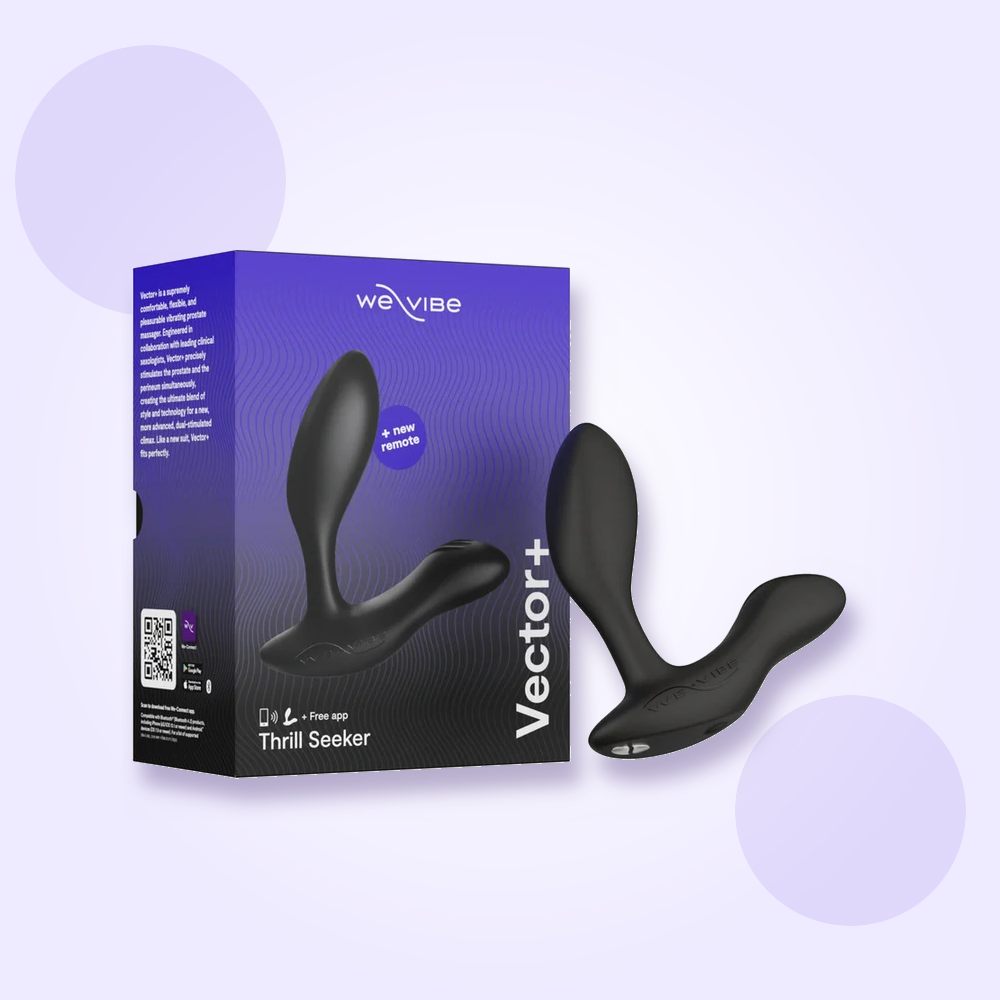 We-Vibe Vector+ Dual Stimulation Prostate Massager Charcoal Black