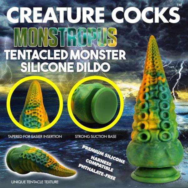 Gode ​​en silicone à tentacules de Creature Cocks Monstropus