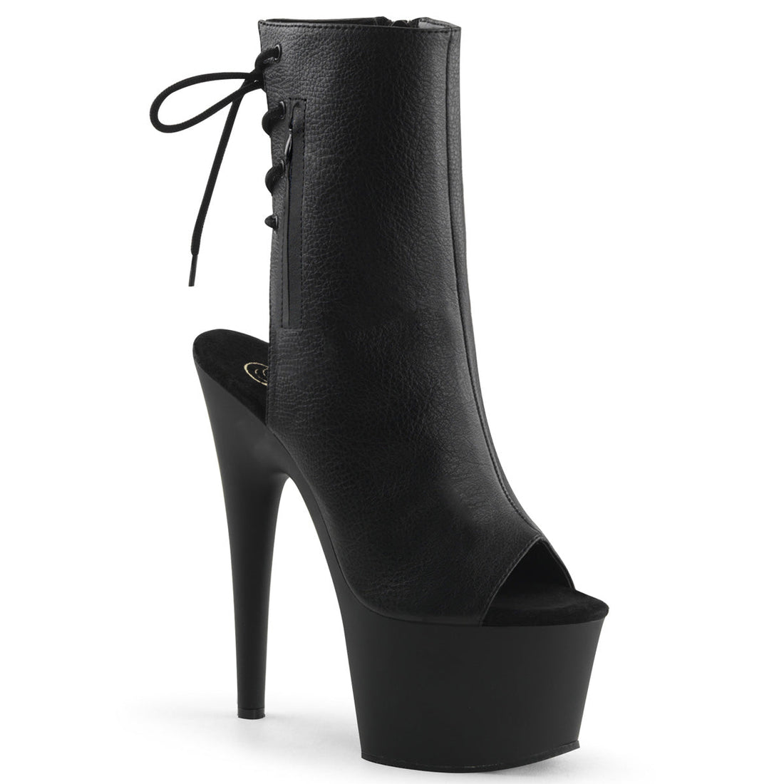 Adore 7" Stiletto Heel Open Toe Boots - Back Lace-Up Ankle Boot with Hidden Zip Pocket - SP BOUTIQUE