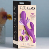 Vibromasseur lapin en silicone Tri Flick