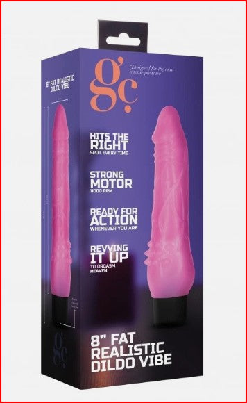 GC-8 Inch Fat Realistic Dildo Vibe