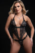 One Piece Open Front Halter Teddy G-WORLD