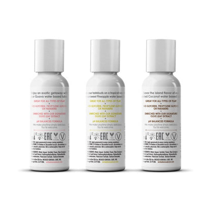Wicked Simply Tropical Trio Travel Size Flavored Lubes WICKED SENSUAL CARE