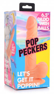 Pop Pecker 6.5 Inch Dildo With Balls XR BRANDS