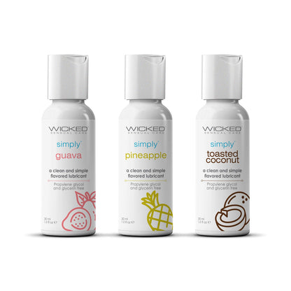 Wicked Simply Tropical Trio Travel Size Flavored Lubes WICKED SENSUAL CARE