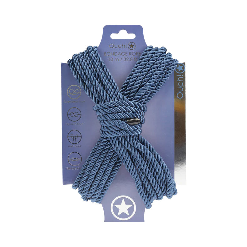 Ouch! Bondage Rope 10 m Nylon Navy Blue OUCH!