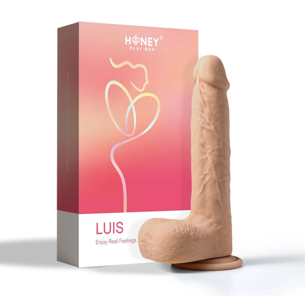 Luis-App Controlled 8.5" Real Thrusting Dildo With Clit Licker HONEY PLAY BOX