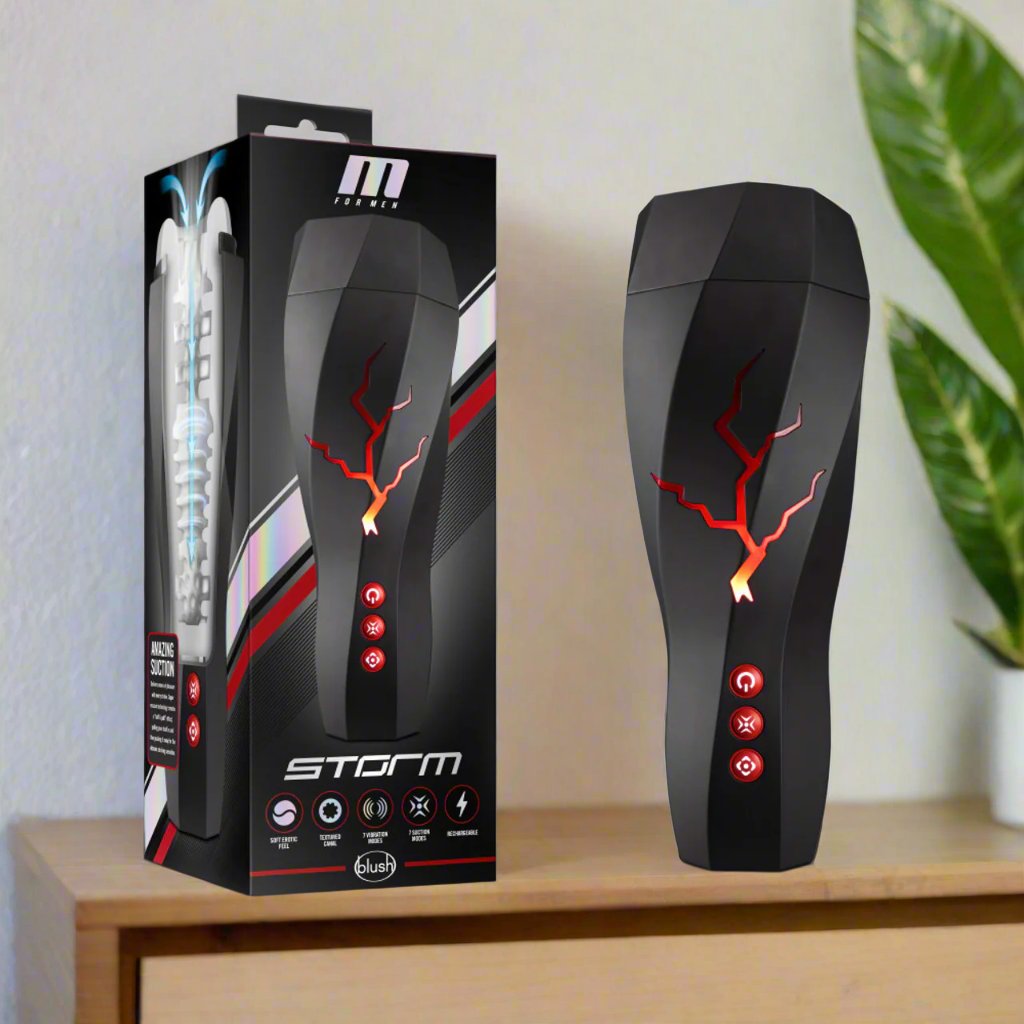 M For Men Storm Rechargeable Masturbator BLUSH