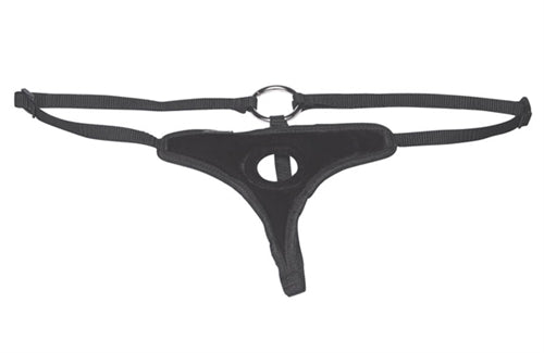 Bikini de terciopelo negro con correa