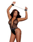 Dreamgirl Faux-Leather Deep Plunge Halter Teddy - SP BOUTIQUE