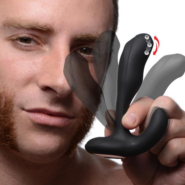 Remote Control Prostate Vibrator - Alpha Pro 7X Bendable Silicone Stimulator With Stroking Bead - SP BOUTIQUE