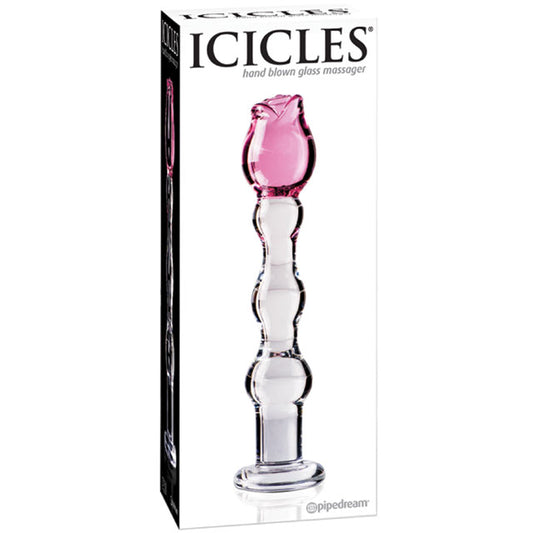 Icicles No. 12- Glass Dong With Flower On Top