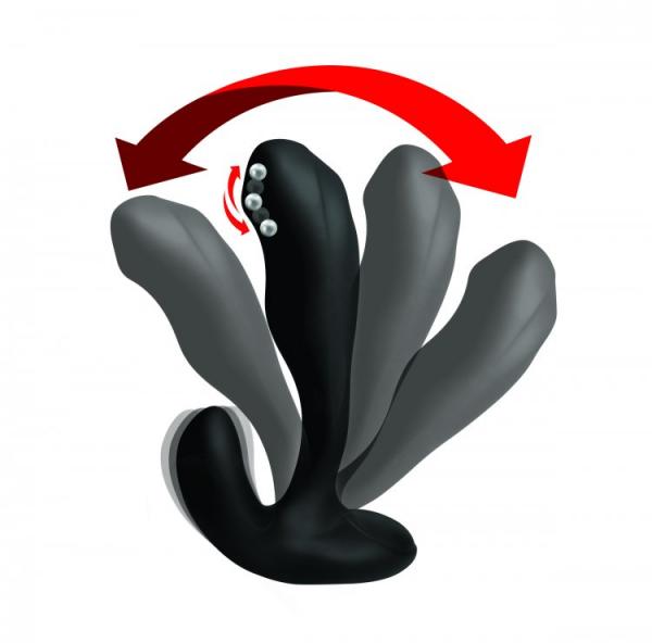 Remote Control Prostate Vibrator - Alpha Pro 7X Bendable Silicone Stimulator With Stroking Bead - SP BOUTIQUE