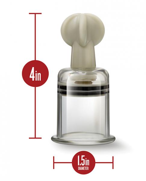 Temptasia Clit &amp; Nipple Large Twist Suckers Clear Set Of 2 - SP BOUTIQUE
