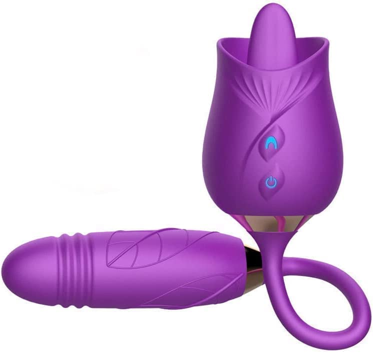 Vibrador de empuje para lamer la lengua del punto G sensual