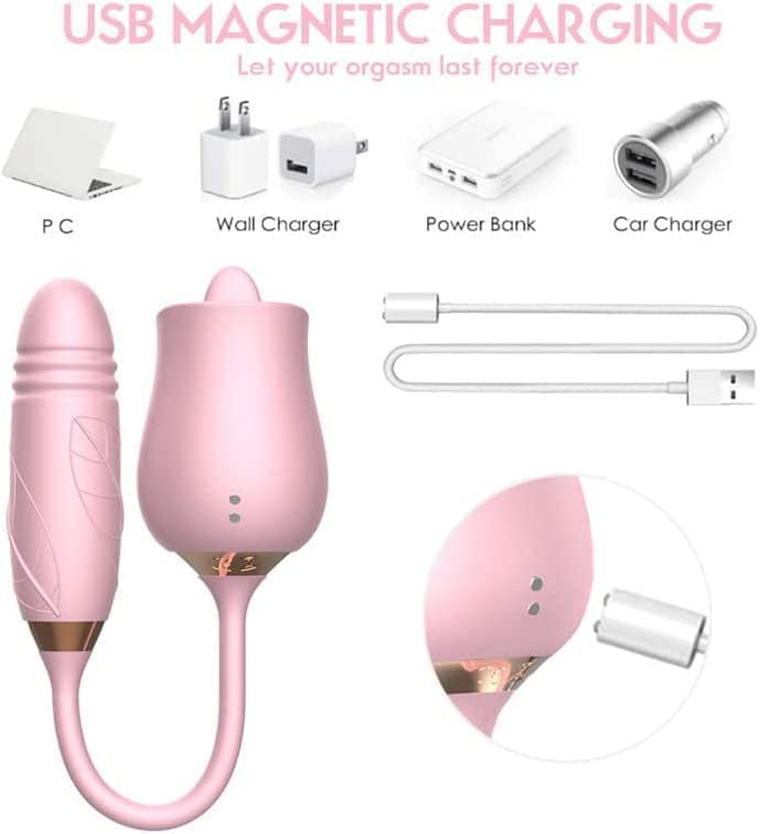 Vibrador de empuje para lamer la lengua del punto G sensual