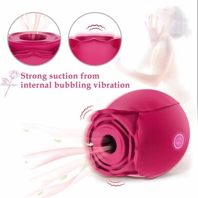 Voodoo Beso Flower Power: Waterproof Rose-Shaped Air Pulse Toy with 10 Vibration Modes - SP BOUTIQUE