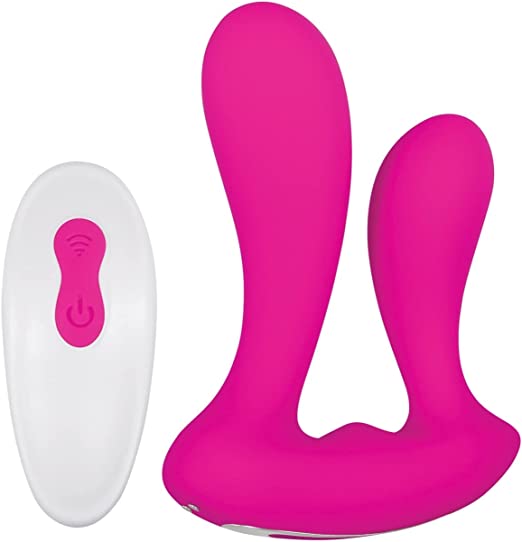 Vibromasseur à double entrée rechargeable en silicone avec télécommande Adam &amp; Eve