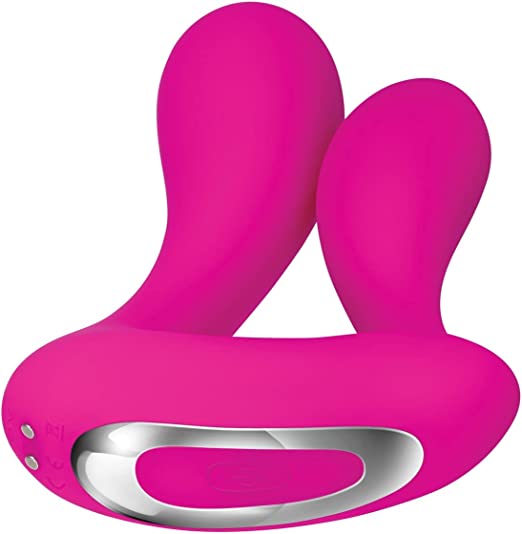 Vibromasseur à double entrée rechargeable en silicone avec télécommande Adam &amp; Eve