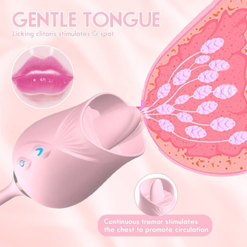 Vibrador de empuje para lamer la lengua del punto G sensual