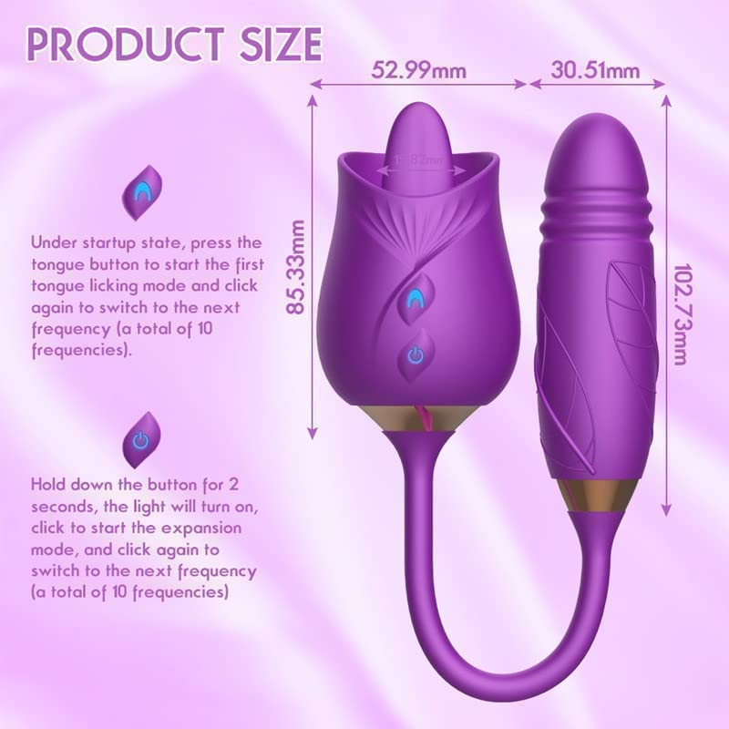 Vibrador de empuje para lamer la lengua del punto G sensual