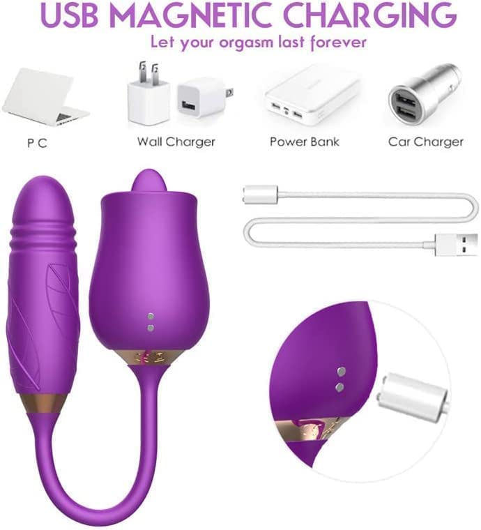 Vibrador de empuje para lamer la lengua del punto G sensual