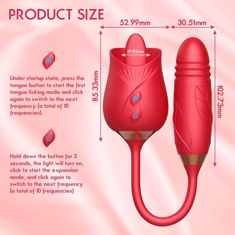 Vibrador de empuje para lamer la lengua del punto G sensual