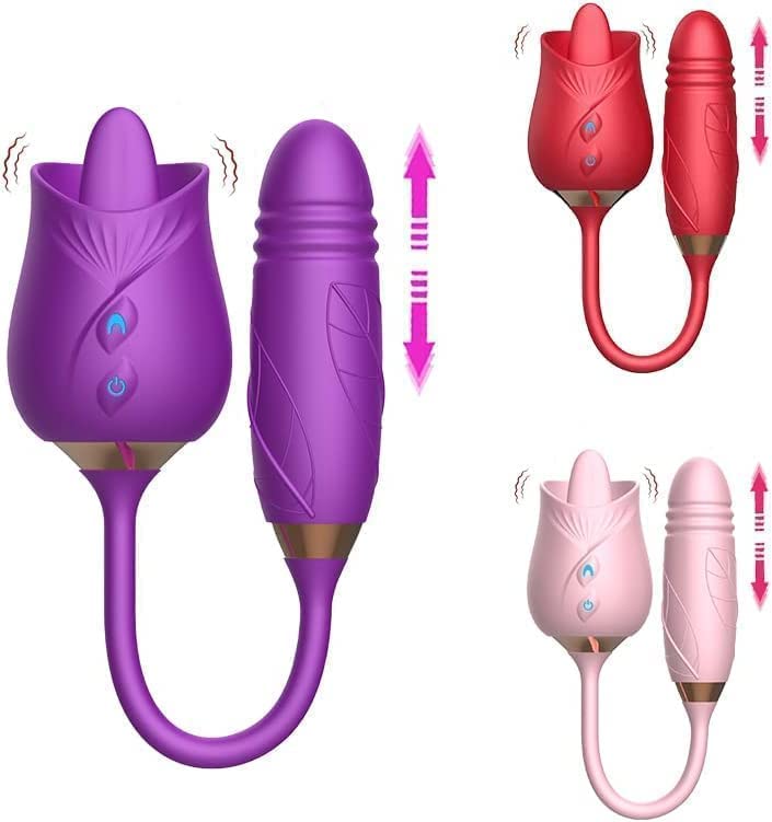 Vibrador de empuje para lamer la lengua del punto G sensual