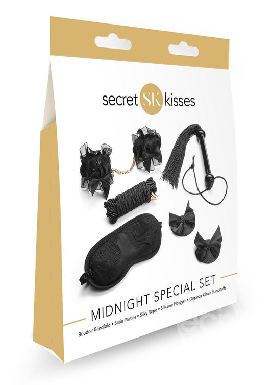 Coffret spécial Midnight Secret Kisses, collection Bondage 5 pièces