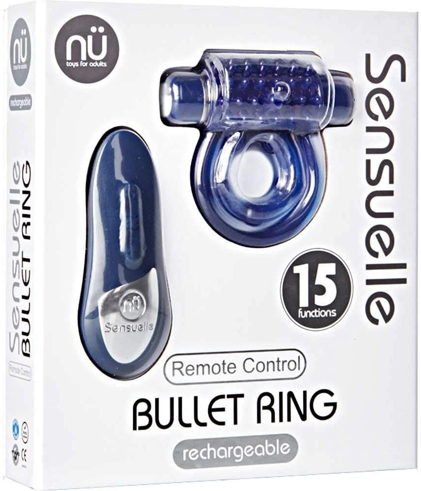 Sensuelle Remote Control Rechageable Bullet Ring Blue - SP BOUTIQUE