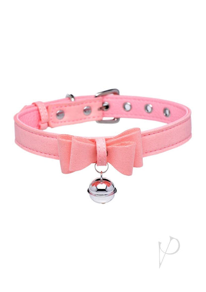 Master Series Sugar Kitty Cat Bell Collar - Pink/Silver - SP BOUTIQUE