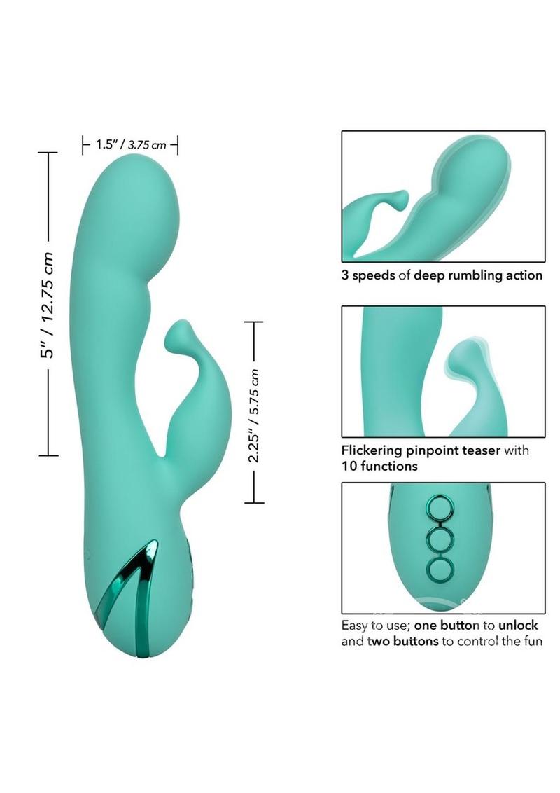 California Dreaming Tahoe Temptation Silicone Rechargeable Rabbit Vibrator - SP BOUTIQUE