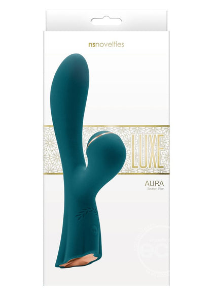 Luxe Aura Rechargeable Silicone Clitoral Stimulator - Teal - SP BOUTIQUE