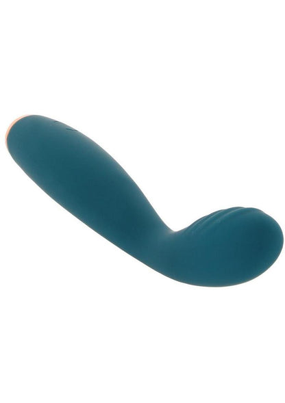 Luxe Lillie Silicone Rechargeable Vibrating Slim Wand Massager - Teal - SP BOUTIQUE
