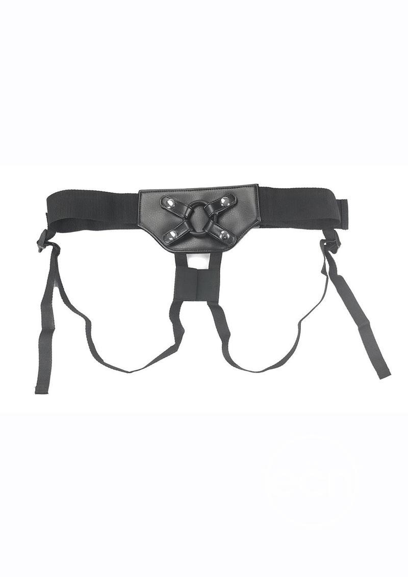 Addiction Strap-On Harness For Dildos - Adjustable Fit, 3 O-Rings, &amp; Built-In Bullet Vibrator - SP BOUTIQUE