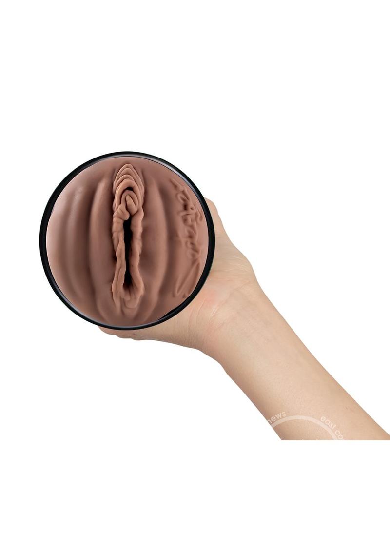 Kiiroo Feel September Reign Black Stroker Interactive Masturbator - Pussy - Black/Chocolate - SP BOUTIQUE