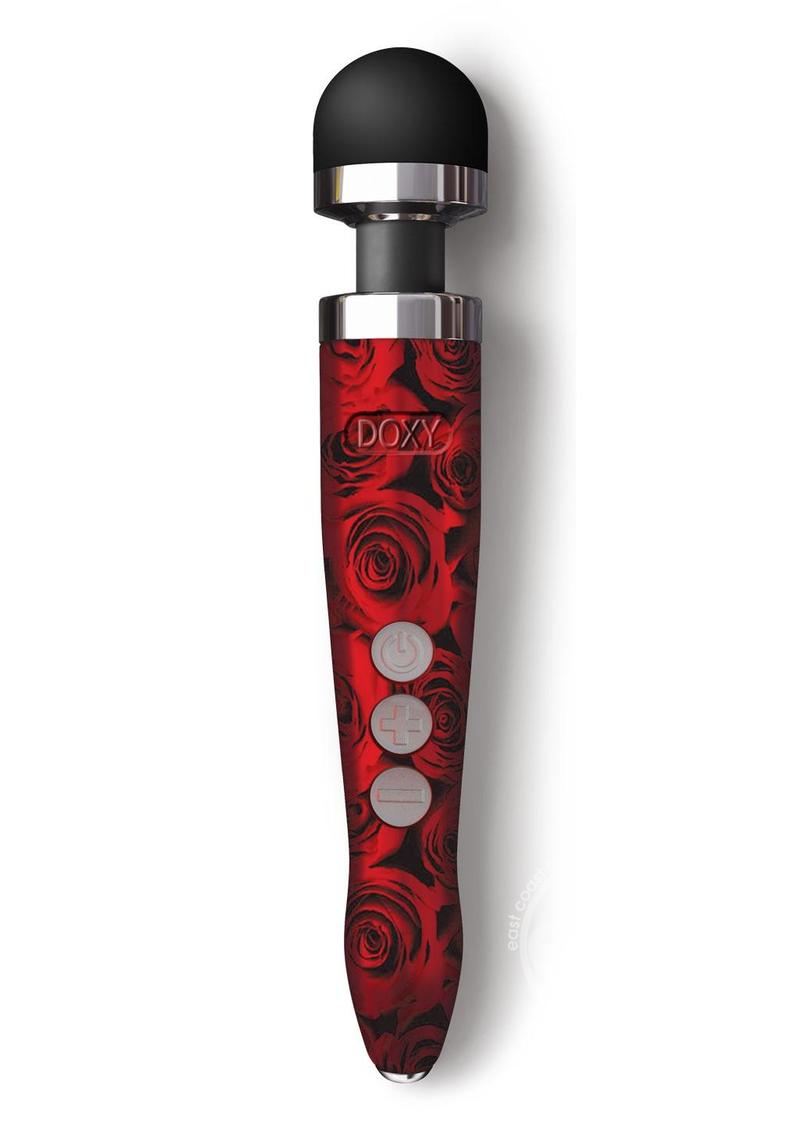 Masseur corporel vibrant rechargeable Doxy Die Cast 3R Wand - Motif rose