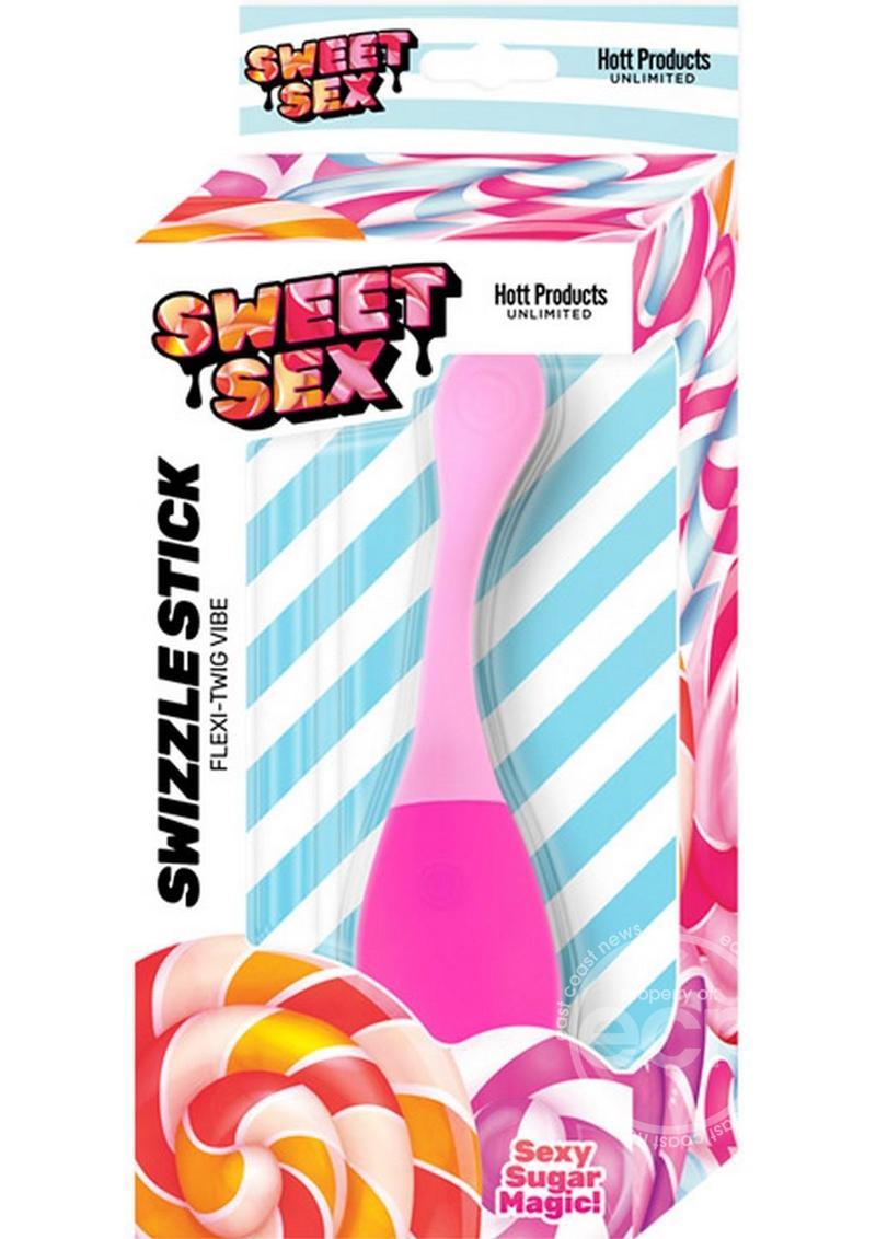 Sweet Sex Swizzle Stick Rechargeable Silicone Vibrator - Magenta - SP BOUTIQUE