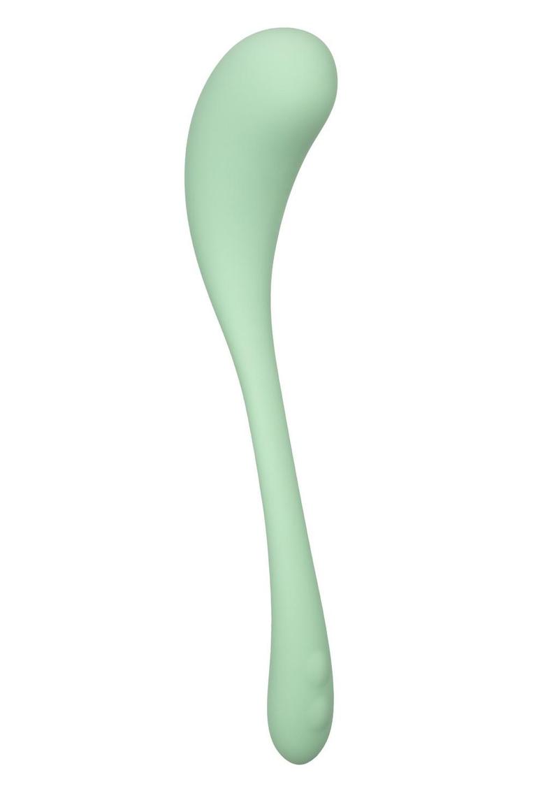 Elle Liquid Silicone Wand Rechargeable Vibrator - Green - SP BOUTIQUE