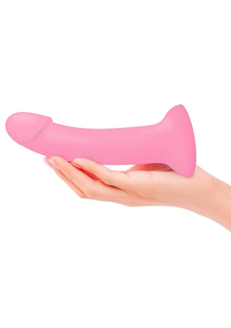 Dildolls Glitzy Silicone Dildo - Pink - SP BOUTIQUE
