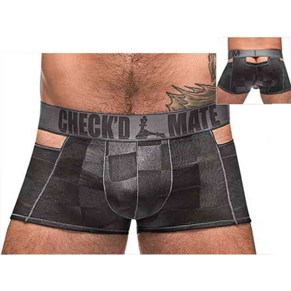 Male Power Checked Mate Cutout Short - SP BOUTIQUE