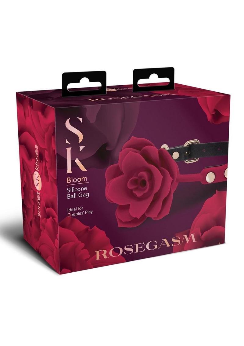 Secret Kisses Rosegasm Bloom Silicone Mouth Gag - Red - SP BOUTIQUE