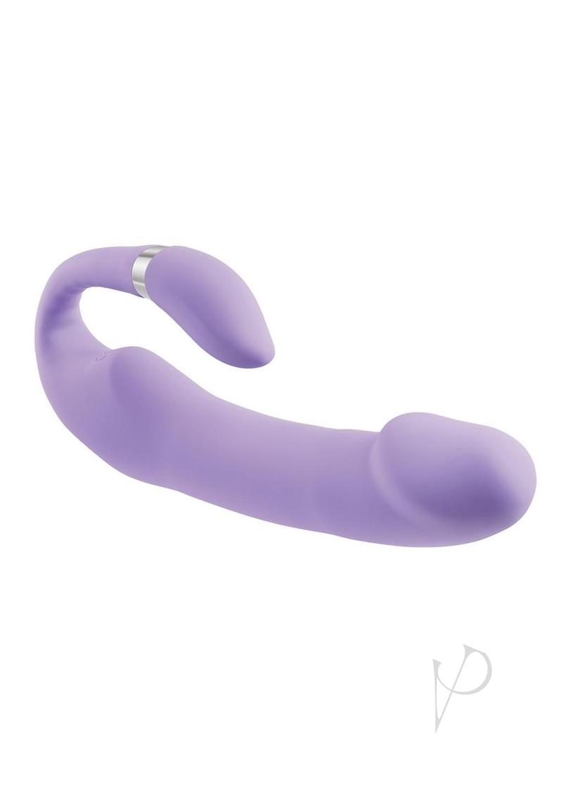 Gender X Orgasmic Orchid Rechargeable Silicone Vibrator with Clitoral Stimulator - Purple - SP BOUTIQUE