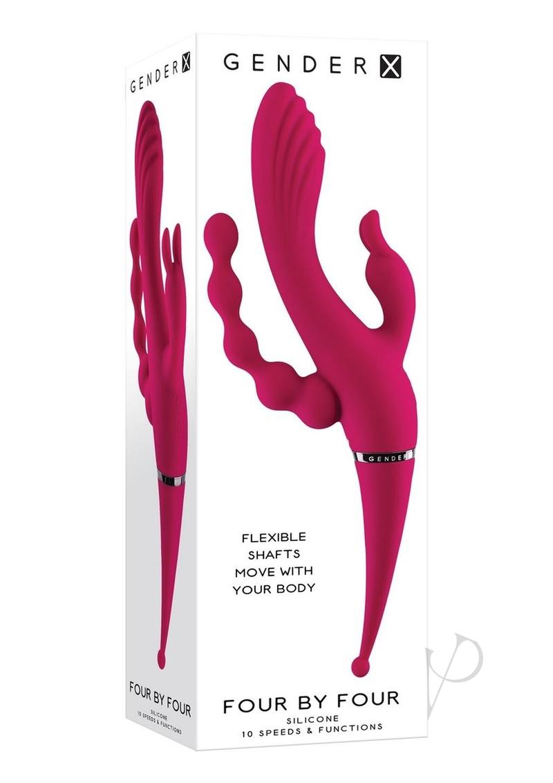 Gender X Four by Four Rechargeable Silicone Quadruple Stimulating Vibrator - SP BOUTIQUE