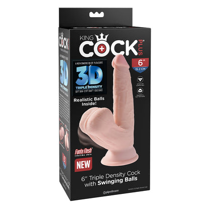 King Cock Triple Density Cock 7 in with Swinging Balls - SP BOUTIQUE