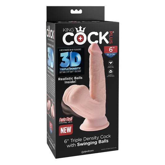 King Cock Triple Density Cock 7 in con bolas oscilantes