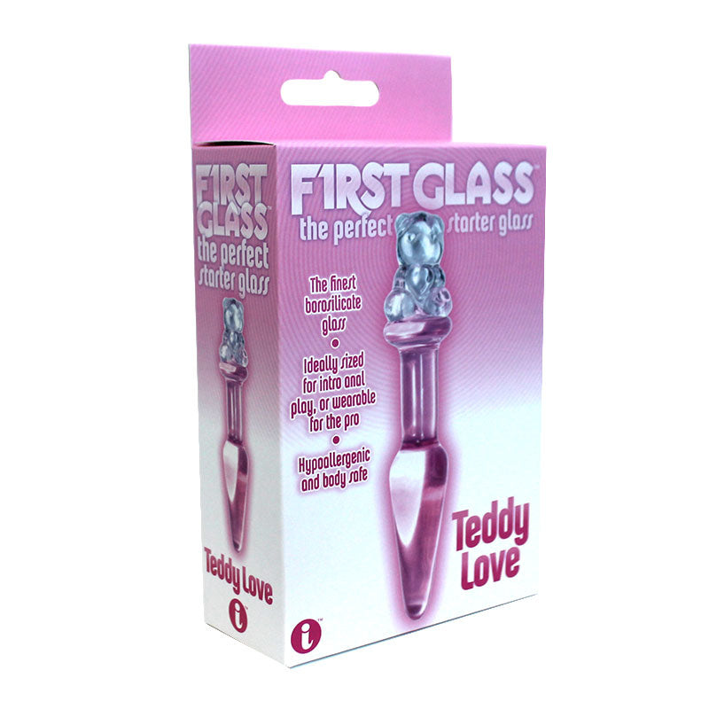 First Glass Teddy Love Plug Glass Butt Plug - SP BOUTIQUE