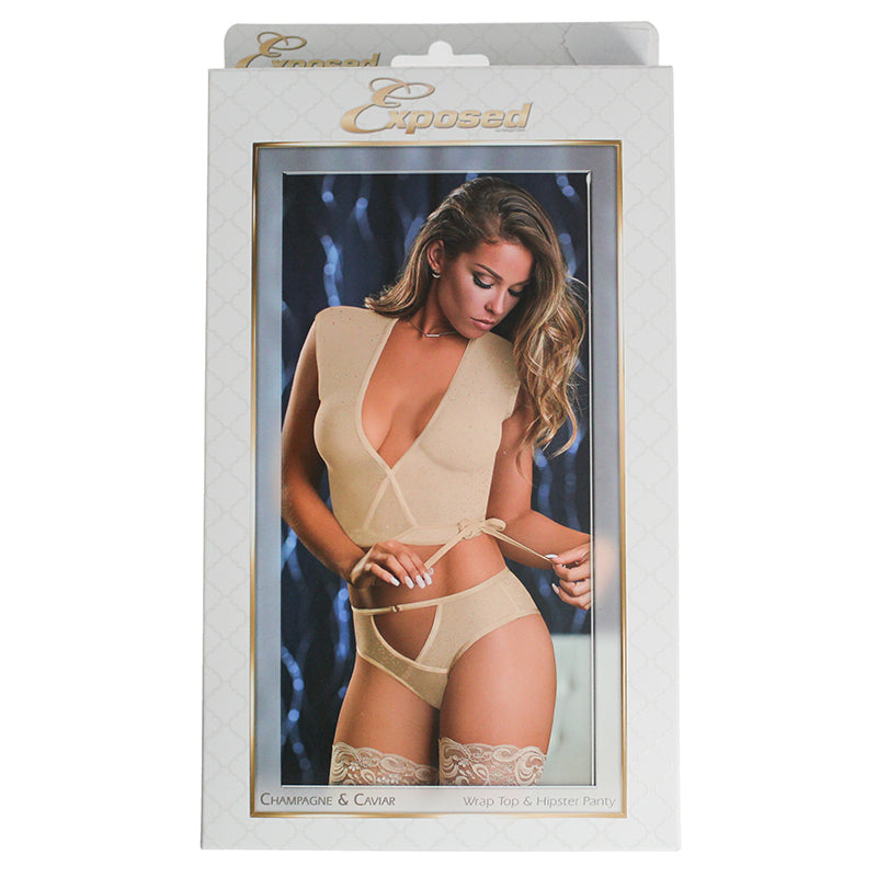 Champagne &amp; Caviar WrapTop &amp; Panty - SP BOUTIQUE